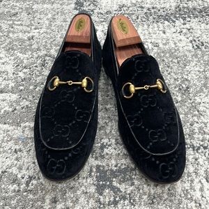 GUCCI JORDAAN GG VELVET LOAFER 10
